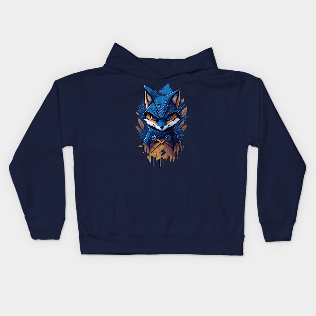 evil ninja fox Kids Hoodie by Majkel&Majkel